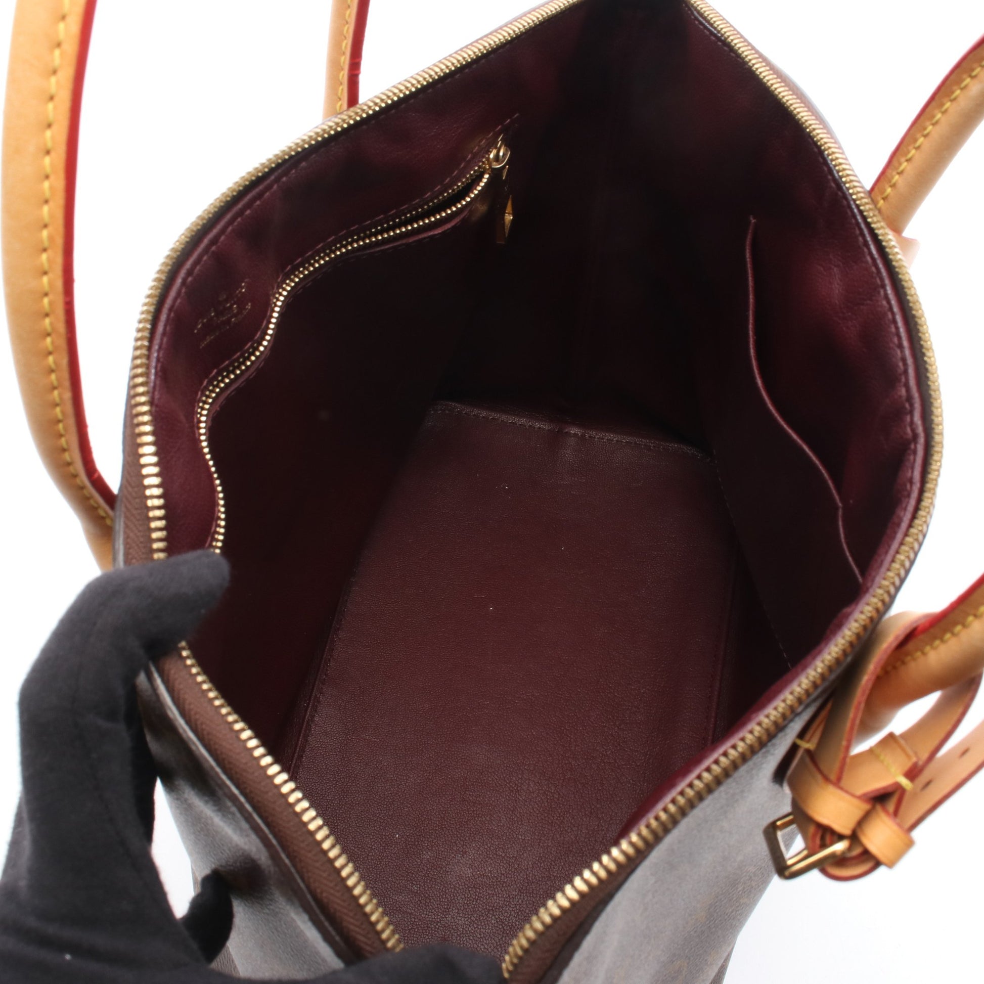 ロックイットMM モノグラム ハンドバッグ PVC レザー ブラウン ルイヴィトン バッグ LOUIS VUITTON
