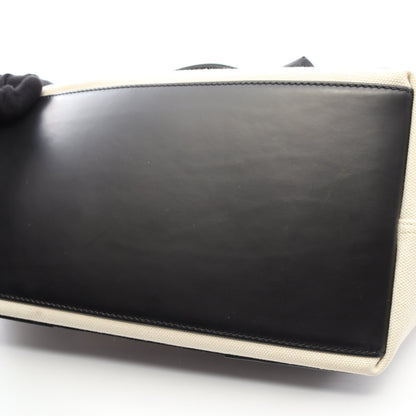 NAVY CABAS S ネイビーカバ ハンドバッグ トートバッグ キャンバス レザー アイボリー ブラック バレンシアガ バッグ BALENCIAGA