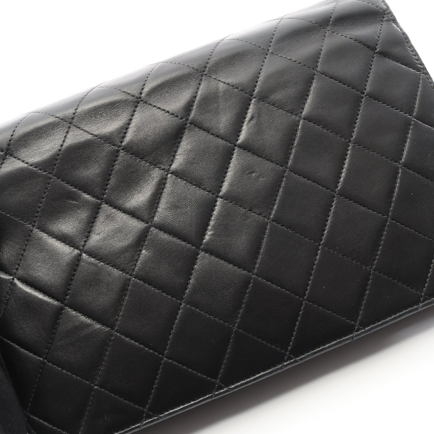 マトラッセ フルフラップ チェーンショルダーバッグ ラムスキン ブラック ゴールド金具 シャネル バッグ CHANEL