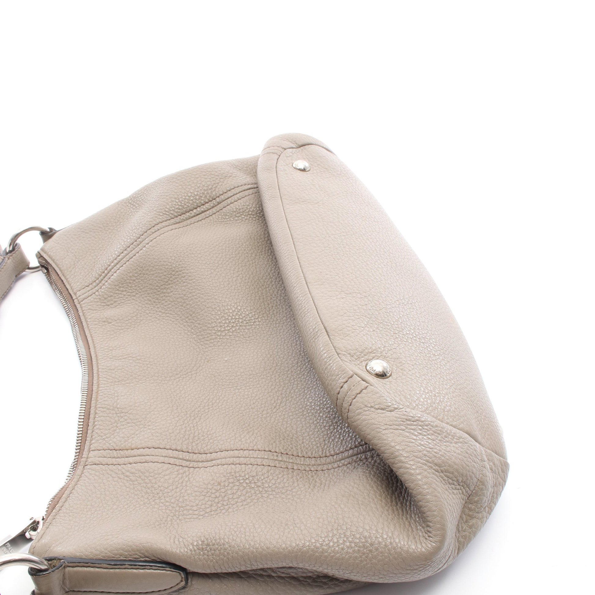 ワンショルダーバッグ レザー グレーベージュ プラダ バッグ PRADA