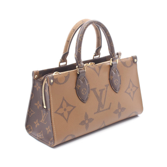 オンザゴー EW モノグラムジャイアント モノグラムリバース ハンドバッグ PVC ブラウン ライトブラウン 2WAY ルイヴィトン