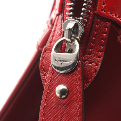 ガンチーニ ハンドバッグ レザー レッド サルヴァトーレフェラガモ バッグ Salvatore Ferragamo
