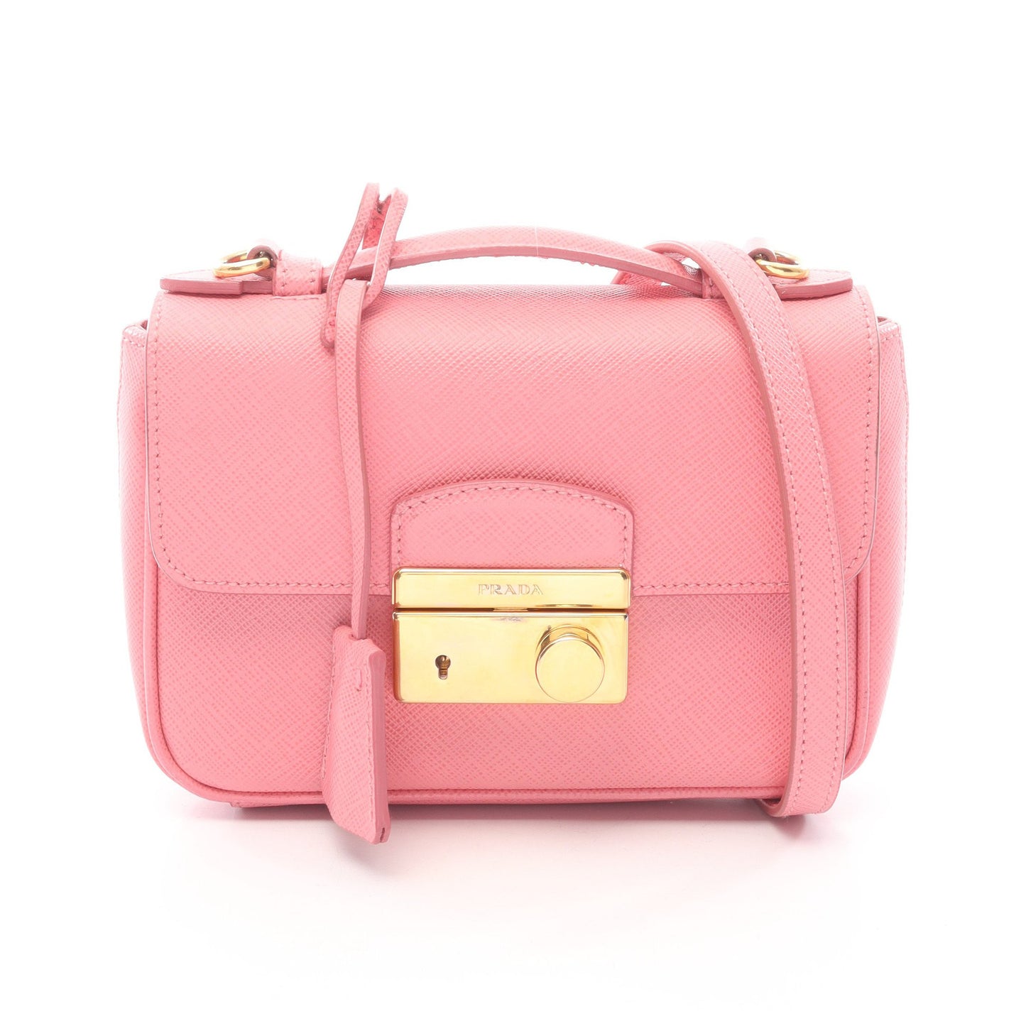 ハンドバッグ サフィアーノレザー ピンク 2WAY プラダ バッグ PRADA