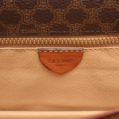 マカダム ショルダーバッグ PVC レザー ブラウン ダークブラウン セリーヌ バッグ CELINE