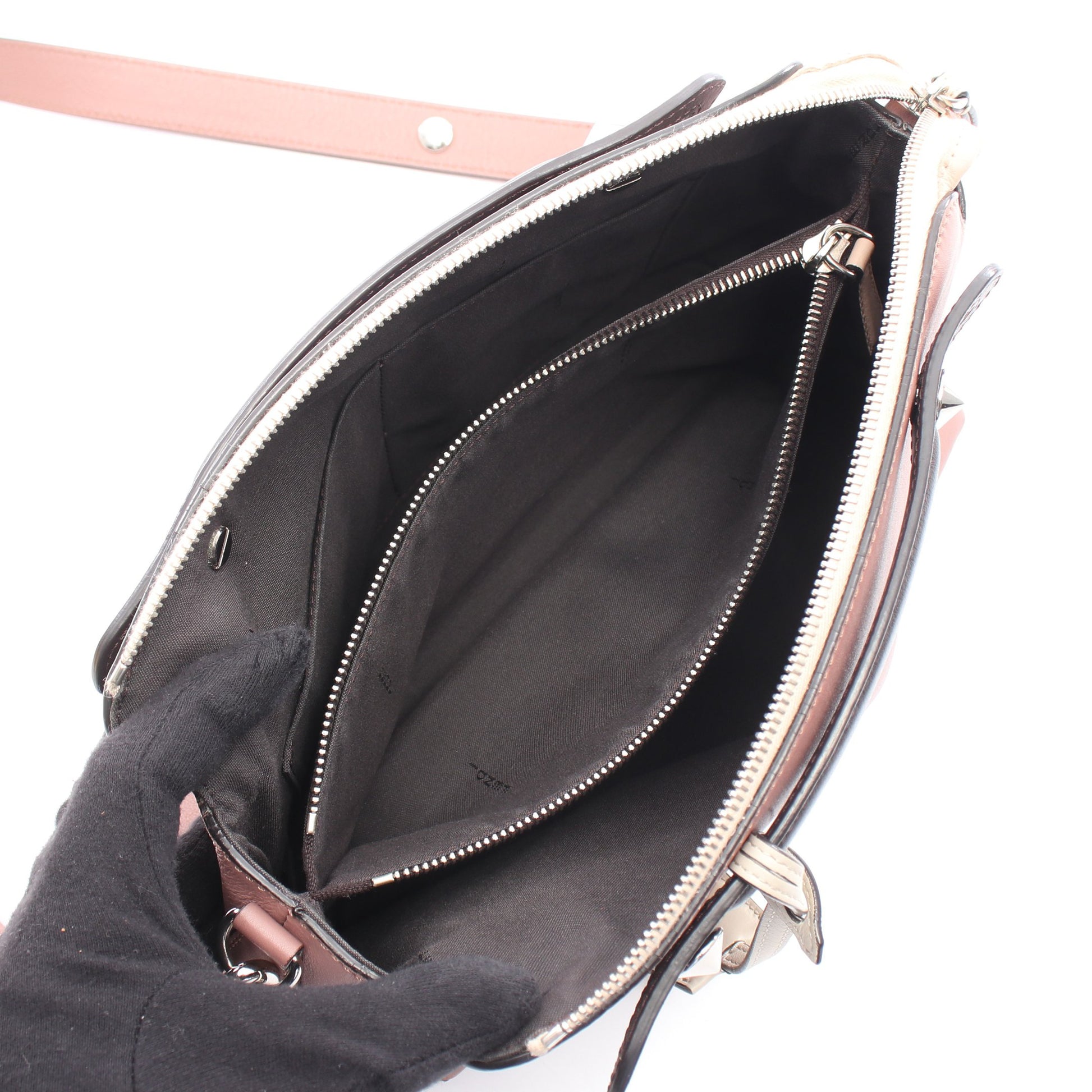 BY THE WAY MEDIUM バイザウェイ ミディアム ハンドバッグ レザー ダスティピンク ダークパープル 2WAY フェンディ バッグ FENDI