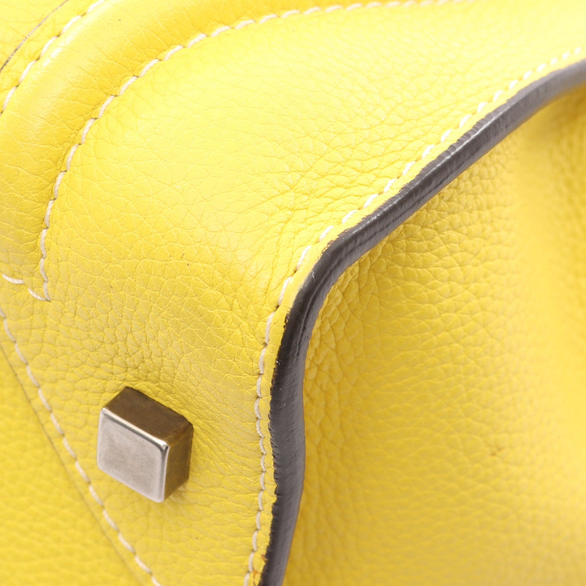 ラゲージ ミニショッパー ハンドバッグ レザー イエロー セリーヌ バッグ CELINE