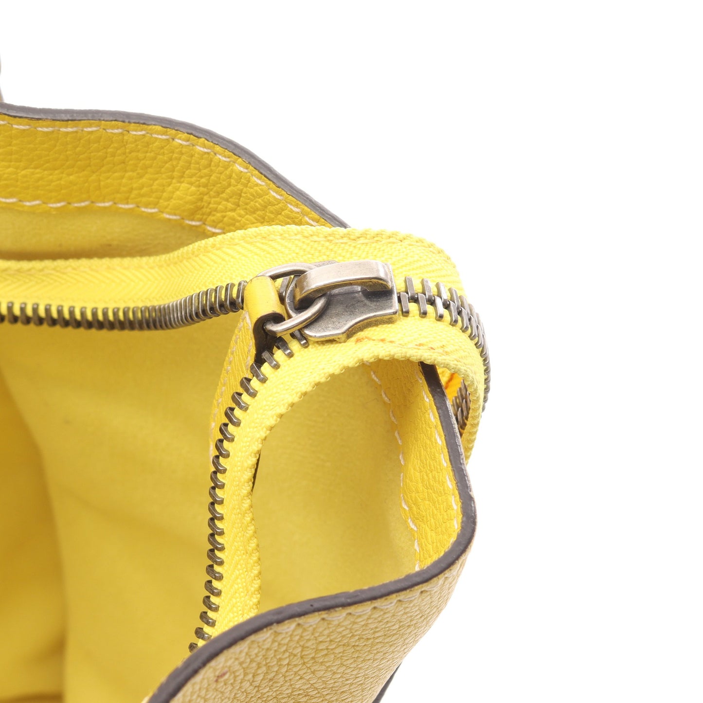 ラゲージ ミニショッパー ハンドバッグ レザー イエロー セリーヌ バッグ CELINE