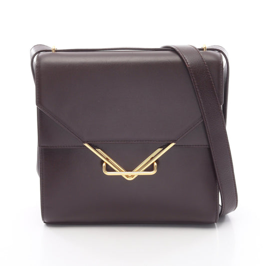 ザ クリップ ショルダーバッグ レザー ボルドー ボッテガヴェネタ