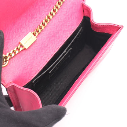 ケイト モノグラム チェーンショルダーバッグ レザー ピンクパープル サンローランパリ バッグ SAINT LAURENT PARIS