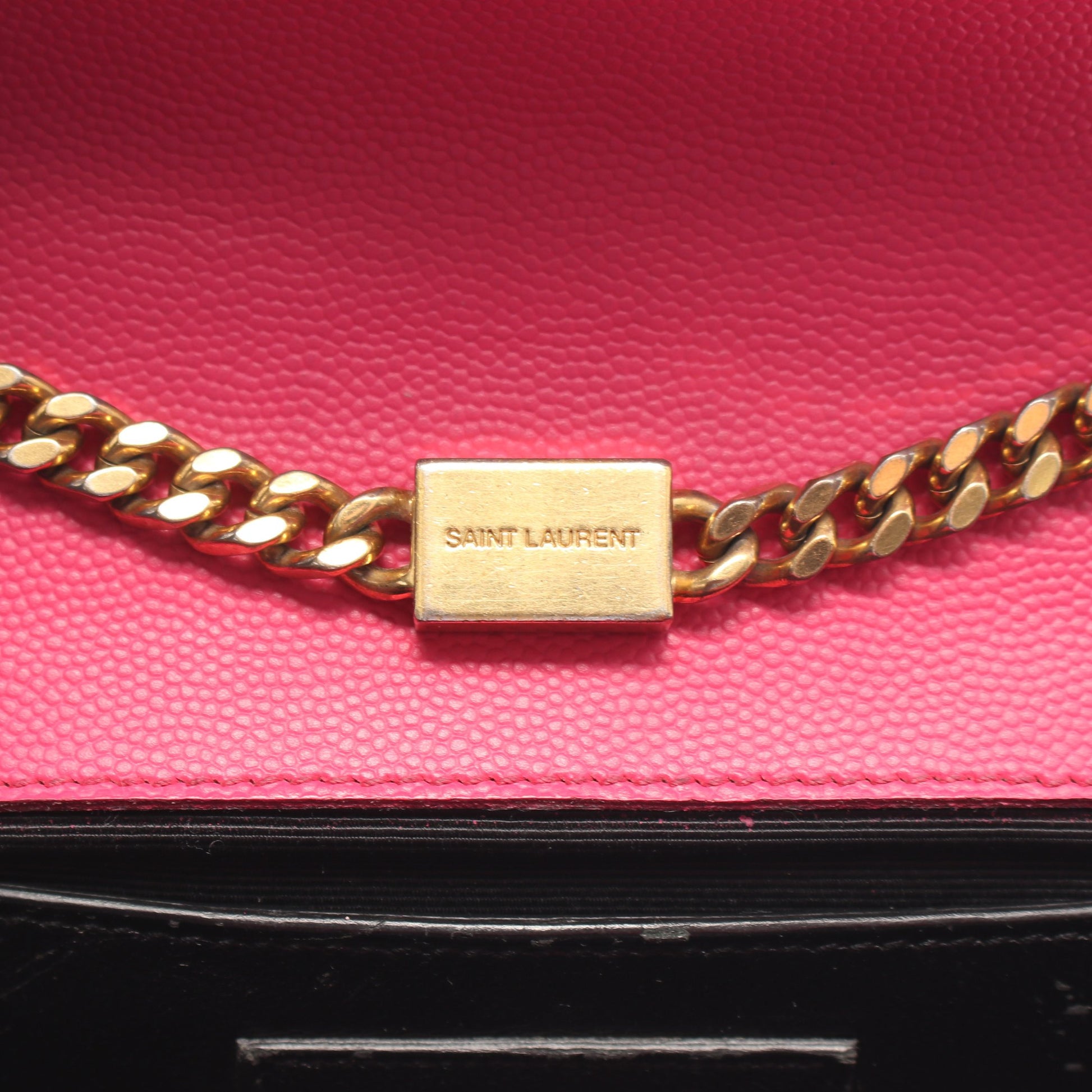 ケイト モノグラム チェーンショルダーバッグ レザー ピンクパープル サンローランパリ バッグ SAINT LAURENT PARIS