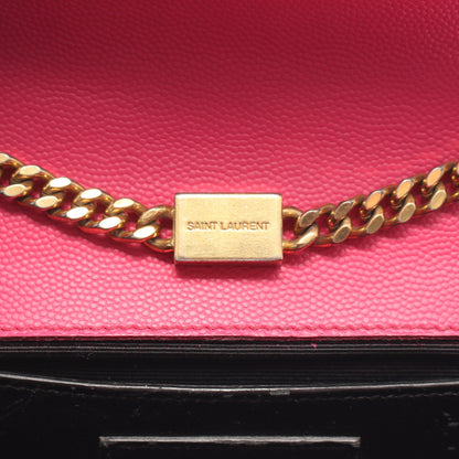 ケイト モノグラム チェーンショルダーバッグ レザー ピンクパープル サンローランパリ バッグ SAINT LAURENT PARIS