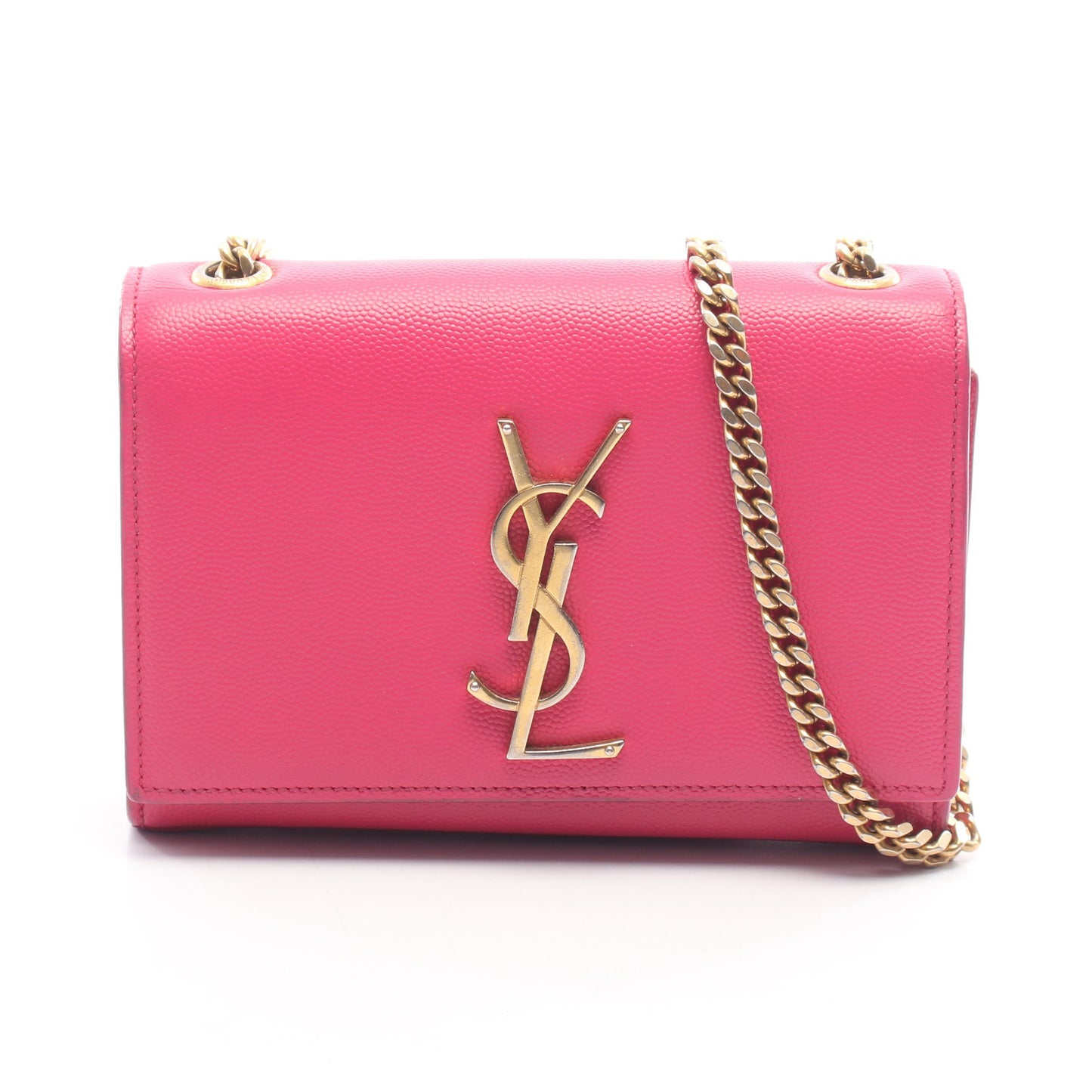 ケイト モノグラム チェーンショルダーバッグ レザー ピンクパープル サンローランパリ バッグ SAINT LAURENT PARIS