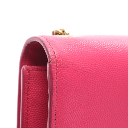 ケイト モノグラム チェーンショルダーバッグ レザー ピンクパープル サンローランパリ バッグ SAINT LAURENT PARIS