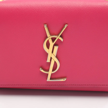 ケイト モノグラム チェーンショルダーバッグ レザー ピンクパープル サンローランパリ バッグ SAINT LAURENT PARIS