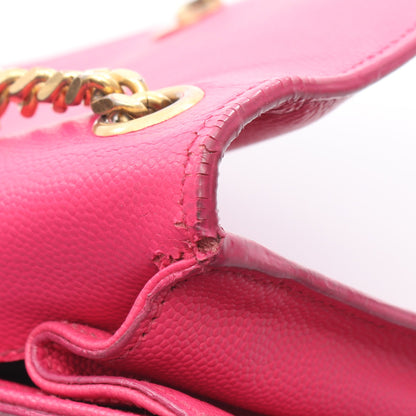 ケイト モノグラム チェーンショルダーバッグ レザー ピンクパープル サンローランパリ バッグ SAINT LAURENT PARIS