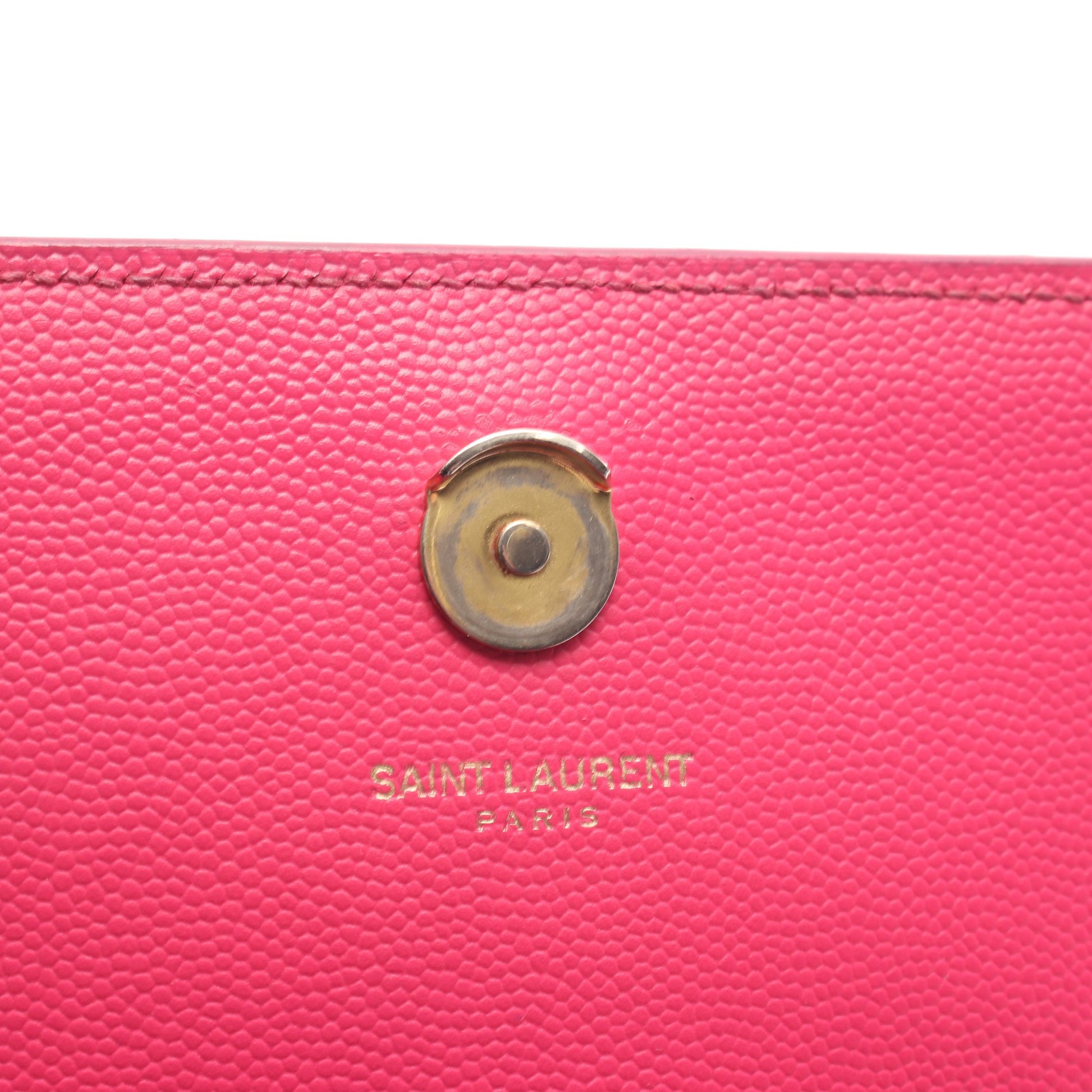 ケイト モノグラム チェーンショルダーバッグ レザー ピンクパープル サンローランパリ バッグ SAINT LAURENT PARIS