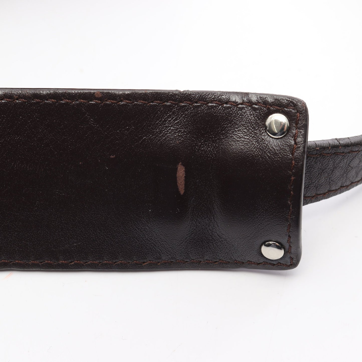 リピートアナグラム ショルダーバッグ PVC レザー ダークブラウン ロエベ バッグ LOEWE