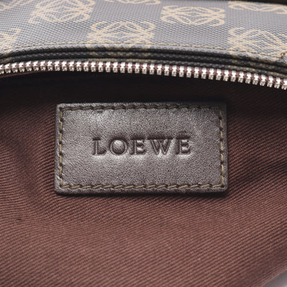 リピートアナグラム ショルダーバッグ PVC レザー ダークブラウン ロエベ バッグ LOEWE
