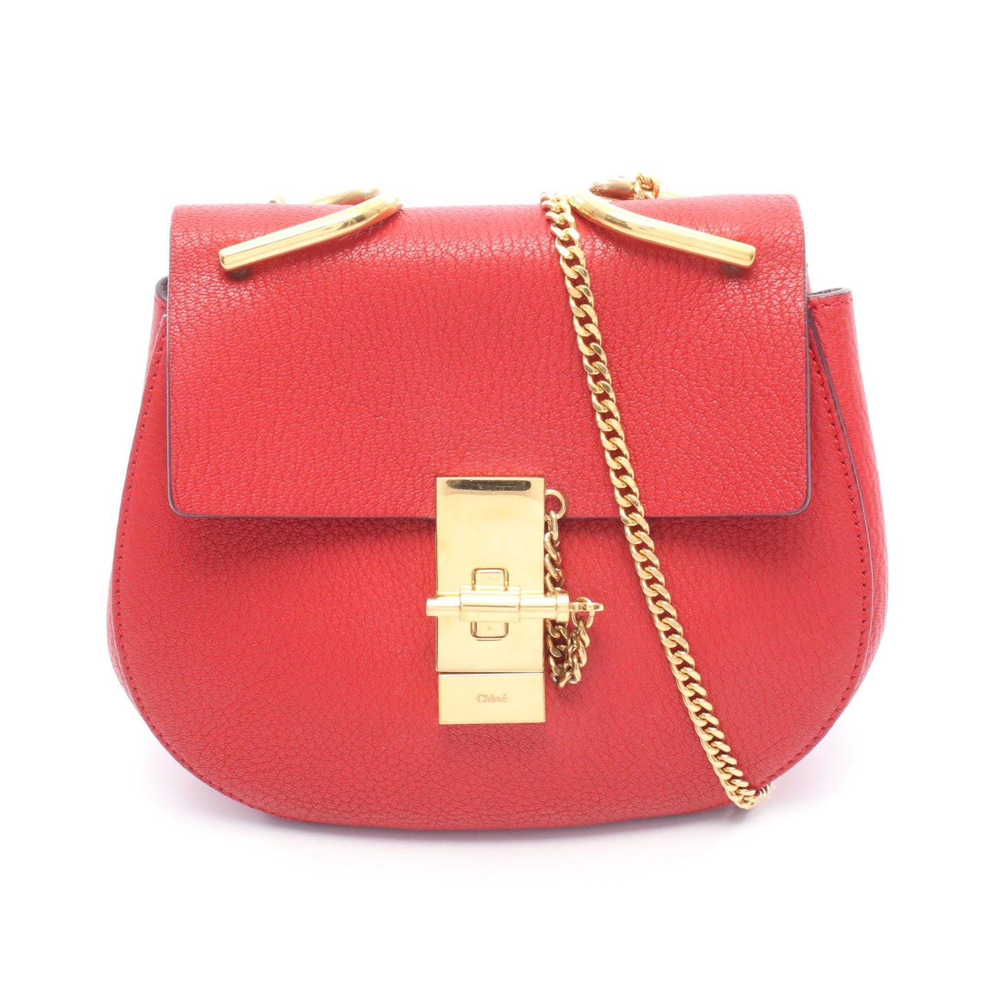 Drew ドリュー チェーンショルダーバッグ レザー レッド クロエ バッグ Chloe