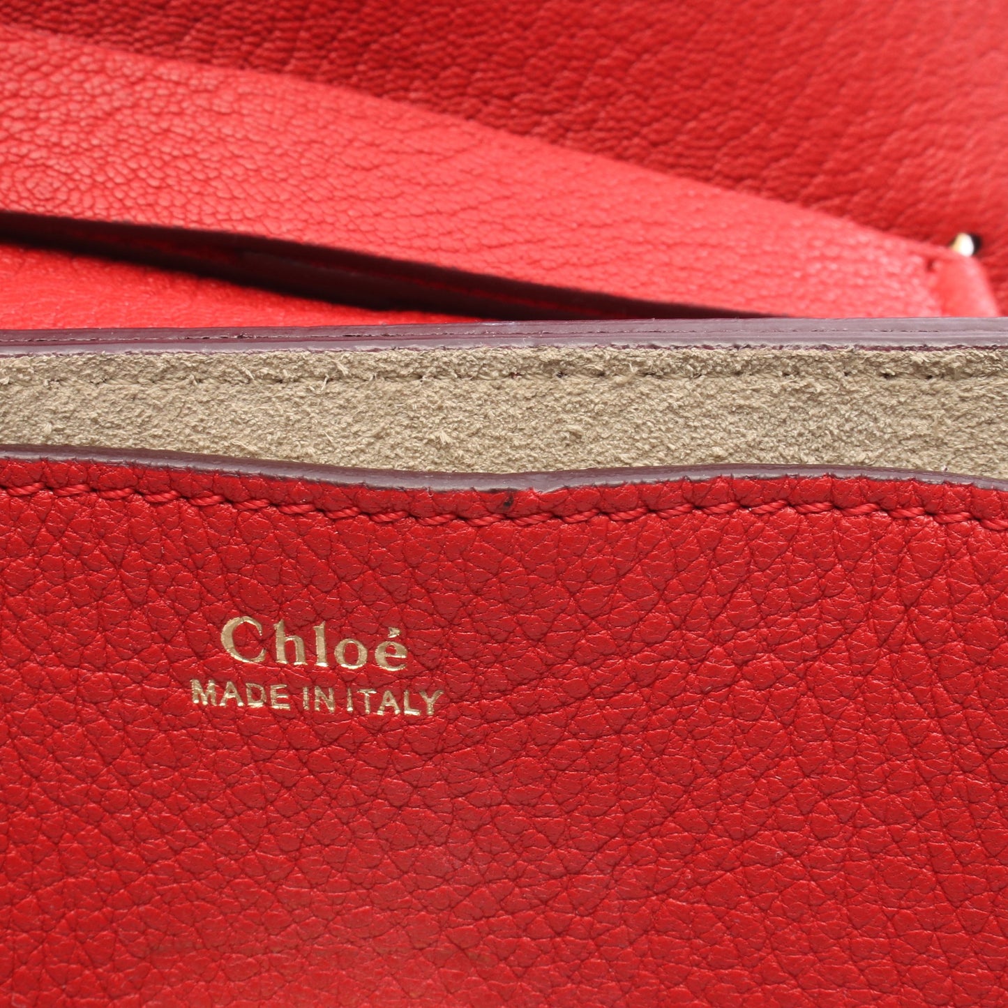 Drew ドリュー チェーンショルダーバッグ レザー レッド クロエ バッグ Chloe