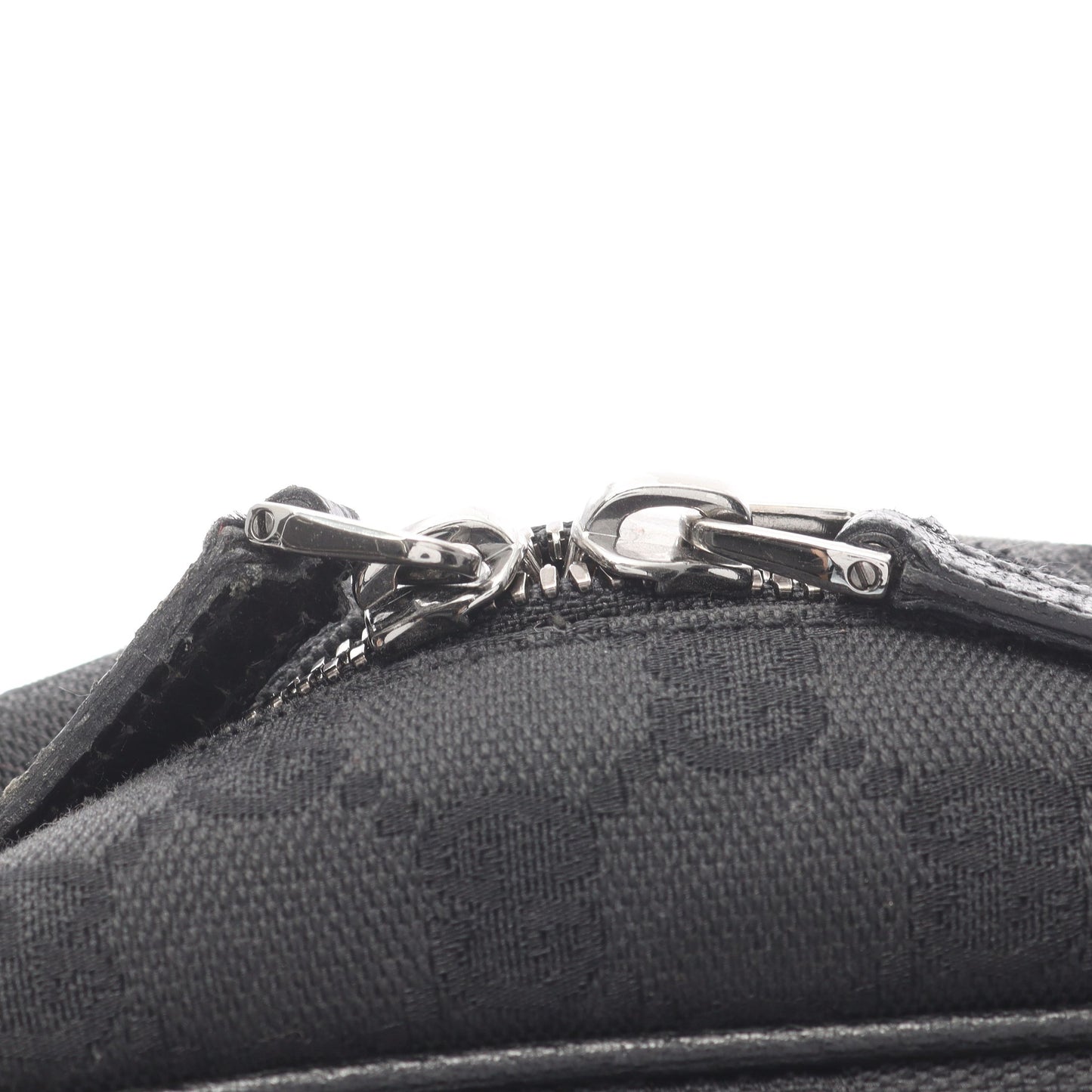 GGキャンバス ショルダーバッグ キャンバス レザー ブラック グッチ バッグ GUCCI