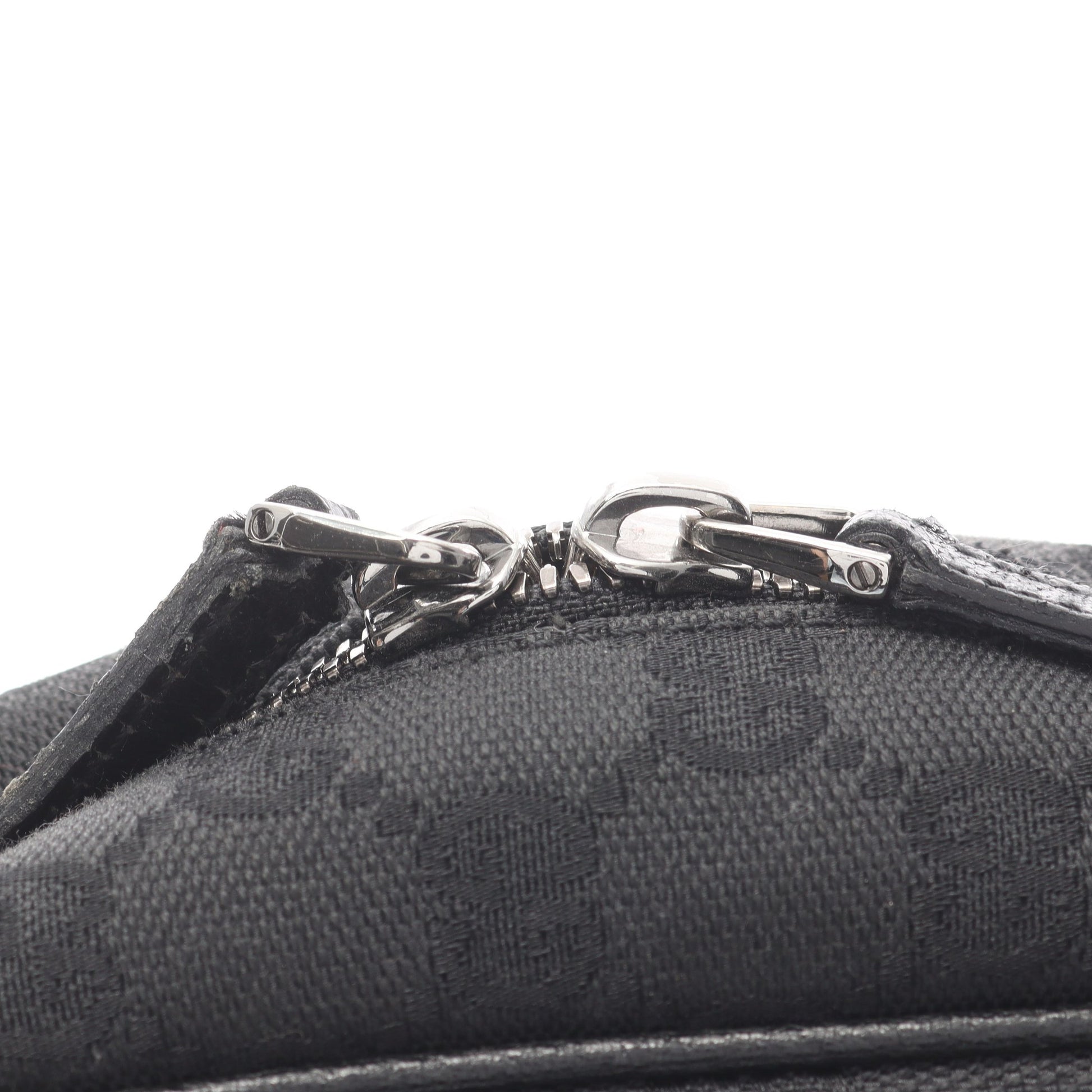 GGキャンバス ショルダーバッグ キャンバス レザー ブラック グッチ バッグ GUCCI