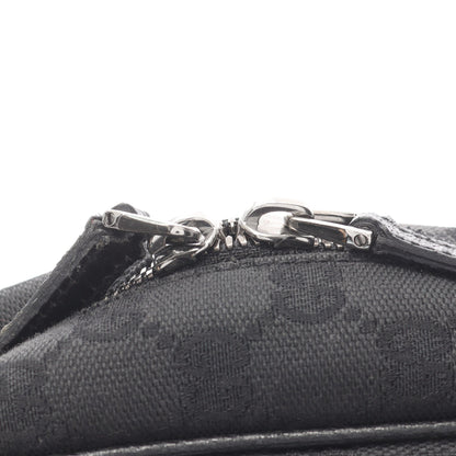 GGキャンバス ショルダーバッグ キャンバス レザー ブラック グッチ バッグ GUCCI