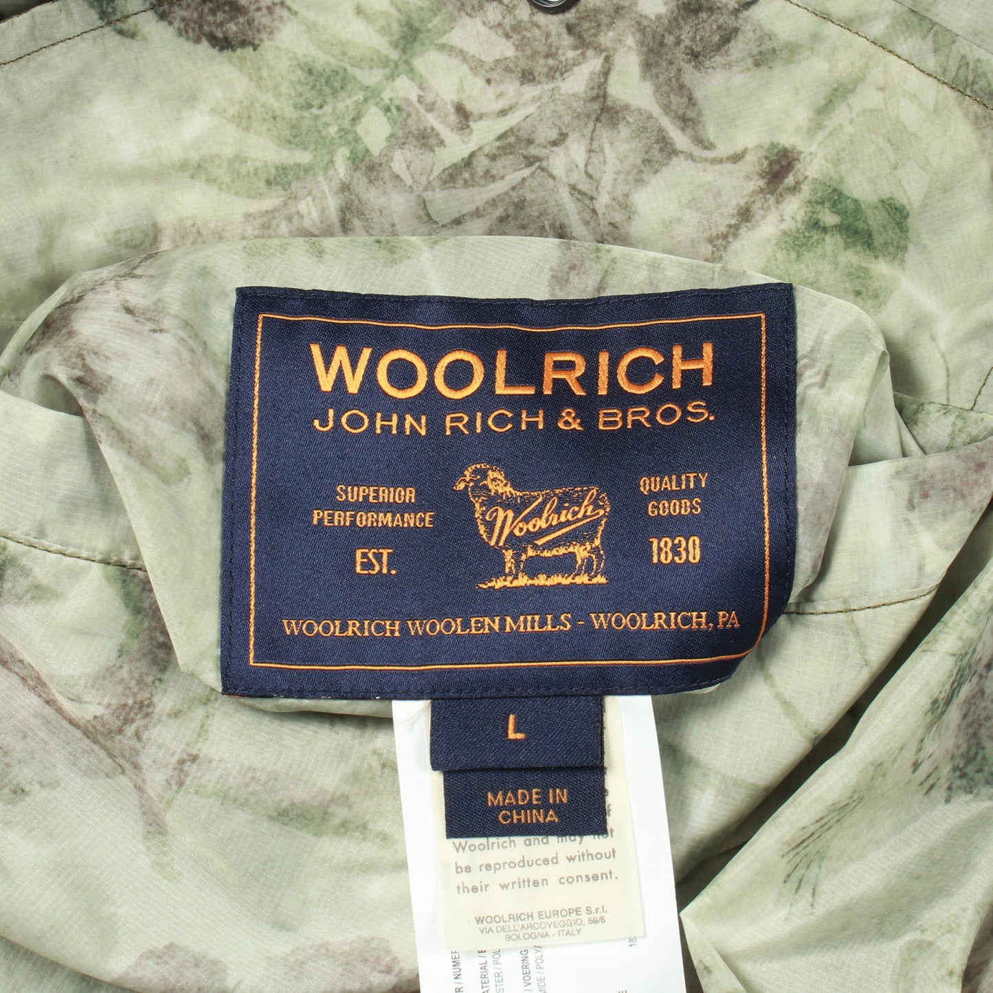 マウンテンパーカー 総柄 カーキグリーン リバーシブル ウールリッチ アウター WOOLRICH