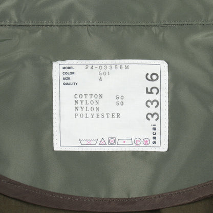 レイヤード リップストップ ジャケット コットン ナイロン カーキグリーン サカイ アウター sacai