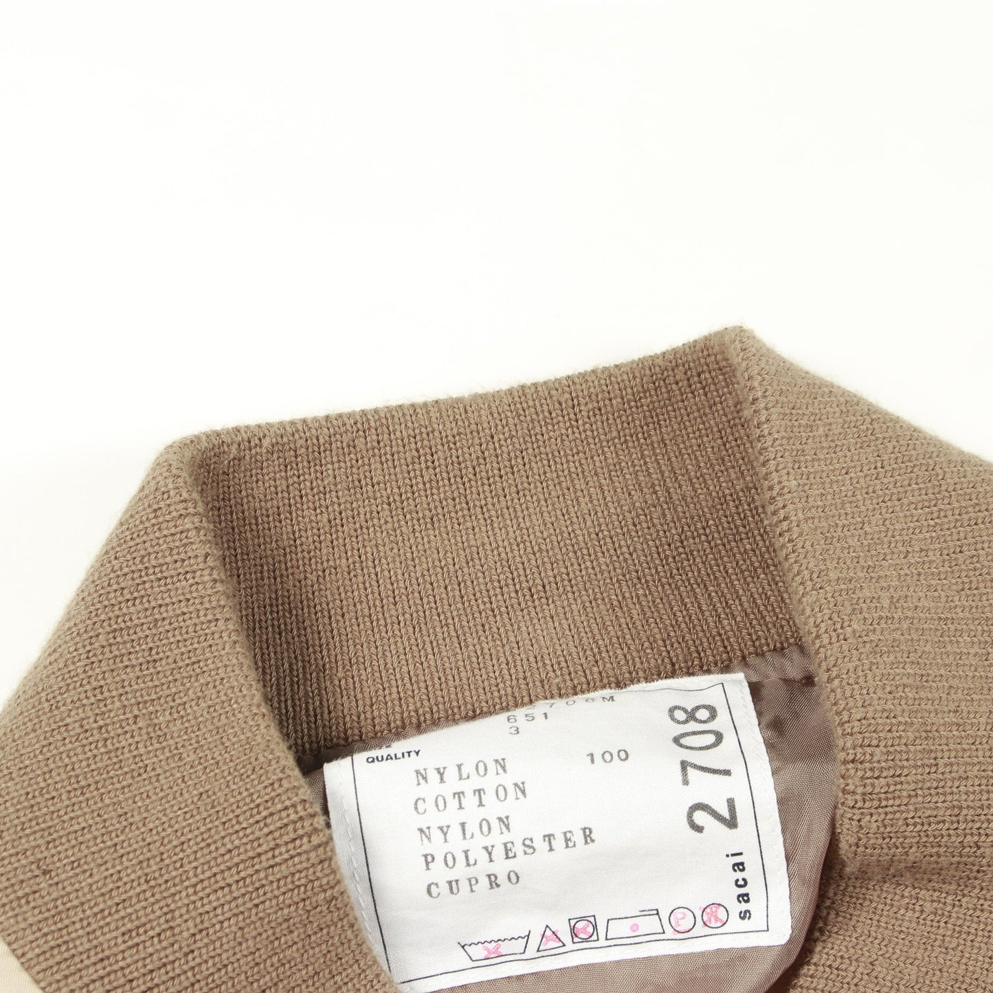 Nylon Twill Mix Blouson MA-1 ミリタリージャケット ナイロン ベージュ サカイ アウター sacai