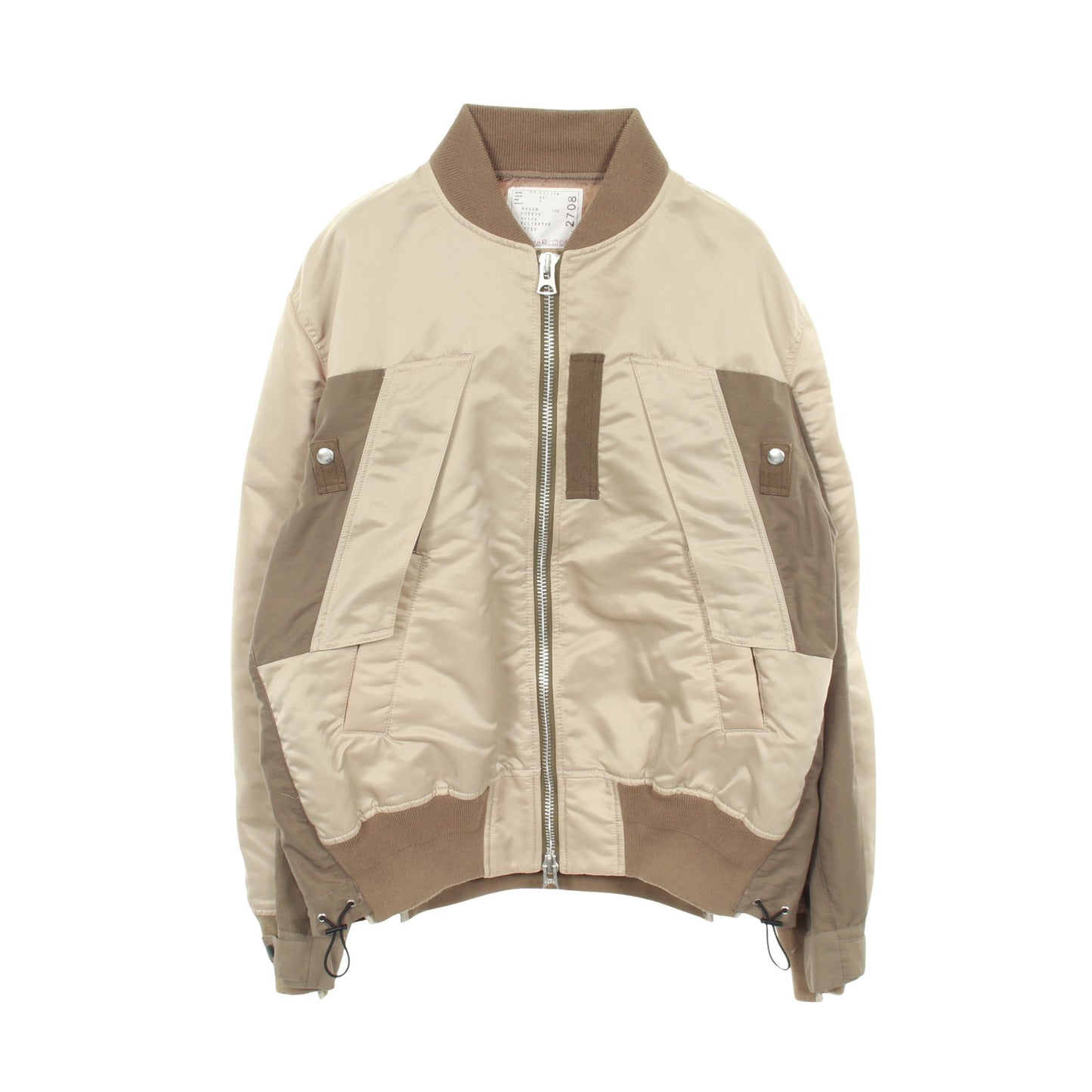 Nylon Twill Mix Blouson MA-1 ミリタリージャケット ナイロン ベージュ サカイ アウター sacai