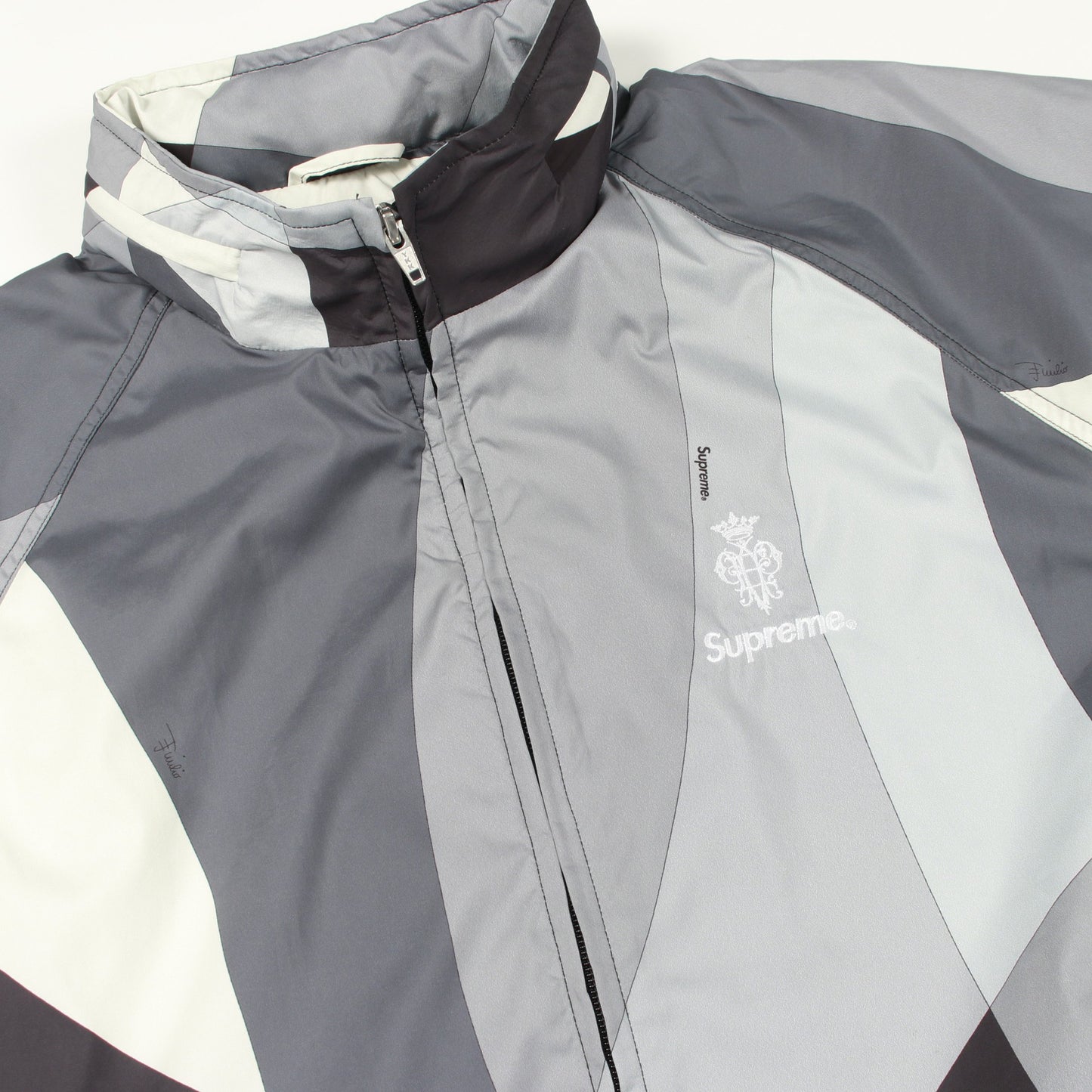 Supreme × EMILIO PUCCI SPORT JACKET ウィンドブレーカー ジャケット ナイロン グレー マルチカラー フード付き 21SS シュプリーム アウター Supreme
