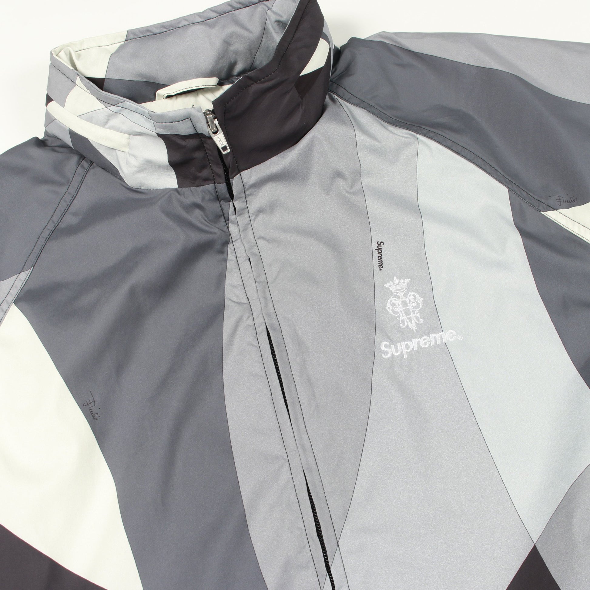 Supreme × EMILIO PUCCI SPORT JACKET ウィンドブレーカー ジャケット ナイロン グレー マルチカラー フード付き 21SS シュプリーム アウター Supreme