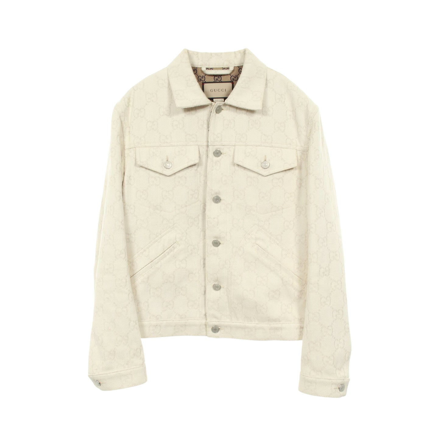 GGコットン ジャカード ジャケット コットン アイボリー グッチ アウター GUCCI