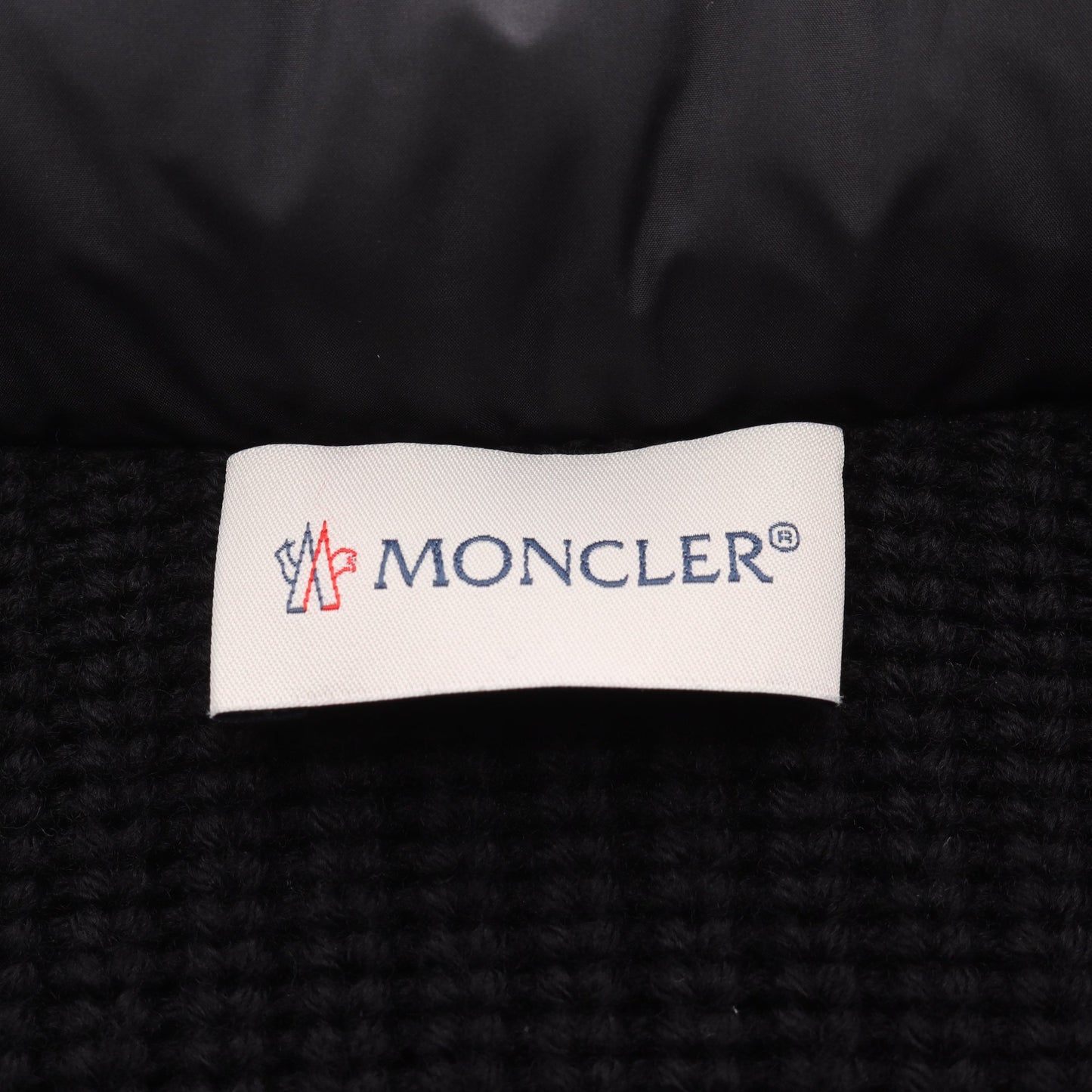 カーディガン ダウンジャケット ウール ブラック 切替 フード付き モンクレール