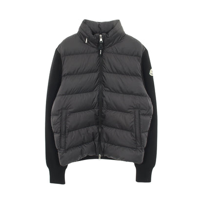 カーディガン ダウンジャケット ウール ブラック 切替 フード付き モンクレール