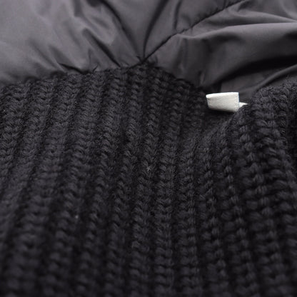 カーディガン ダウンジャケット ウール ブラック 切替 フード付き モンクレール