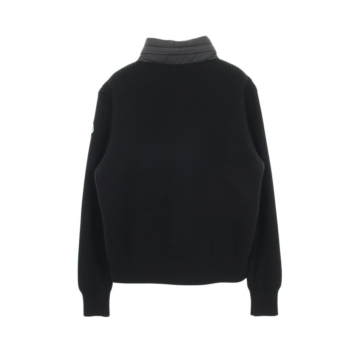 カーディガン ダウンジャケット ウール ブラック 切替 フード付き モンクレール