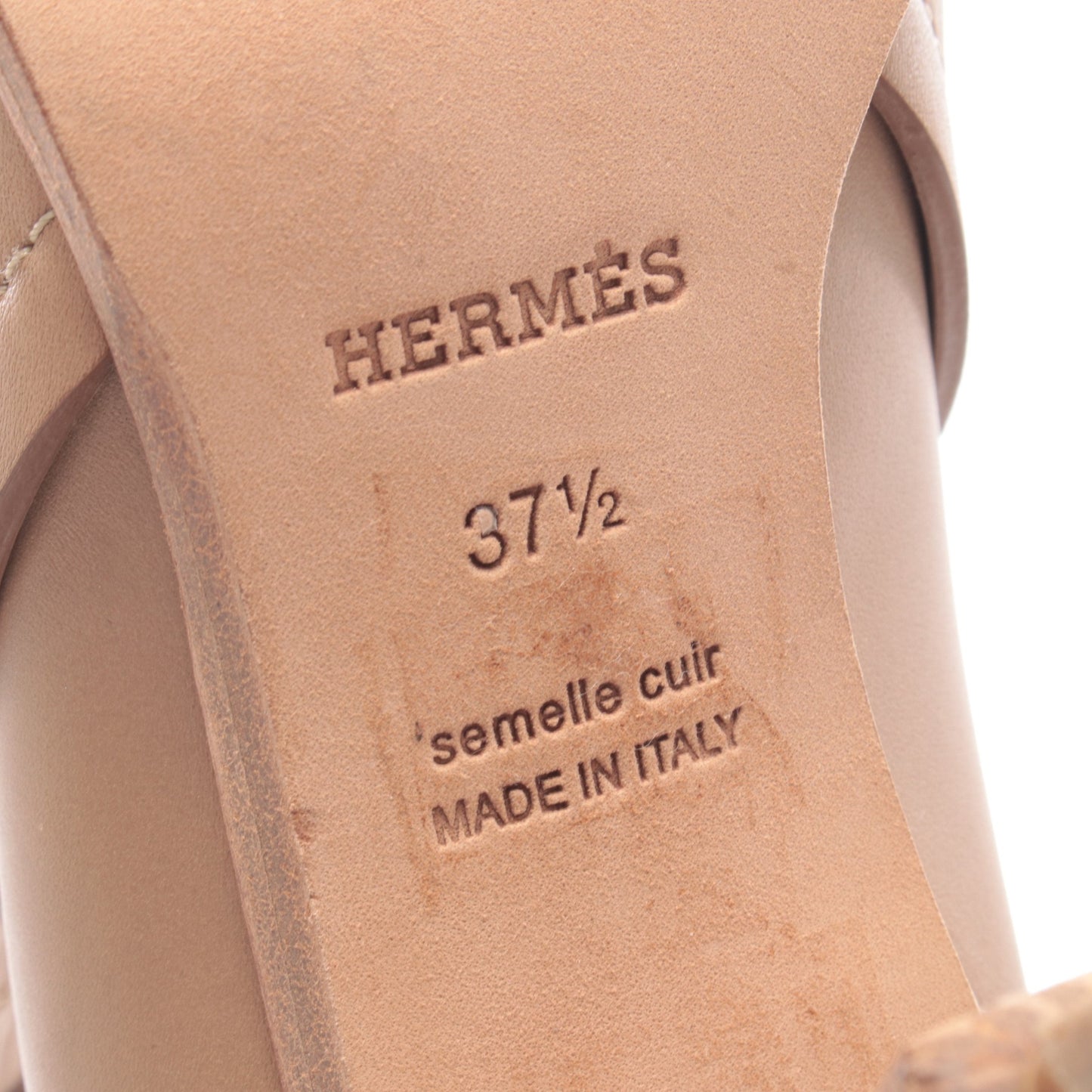ロング ブーツ レザー ベージュ エルメス シューズ HERMES