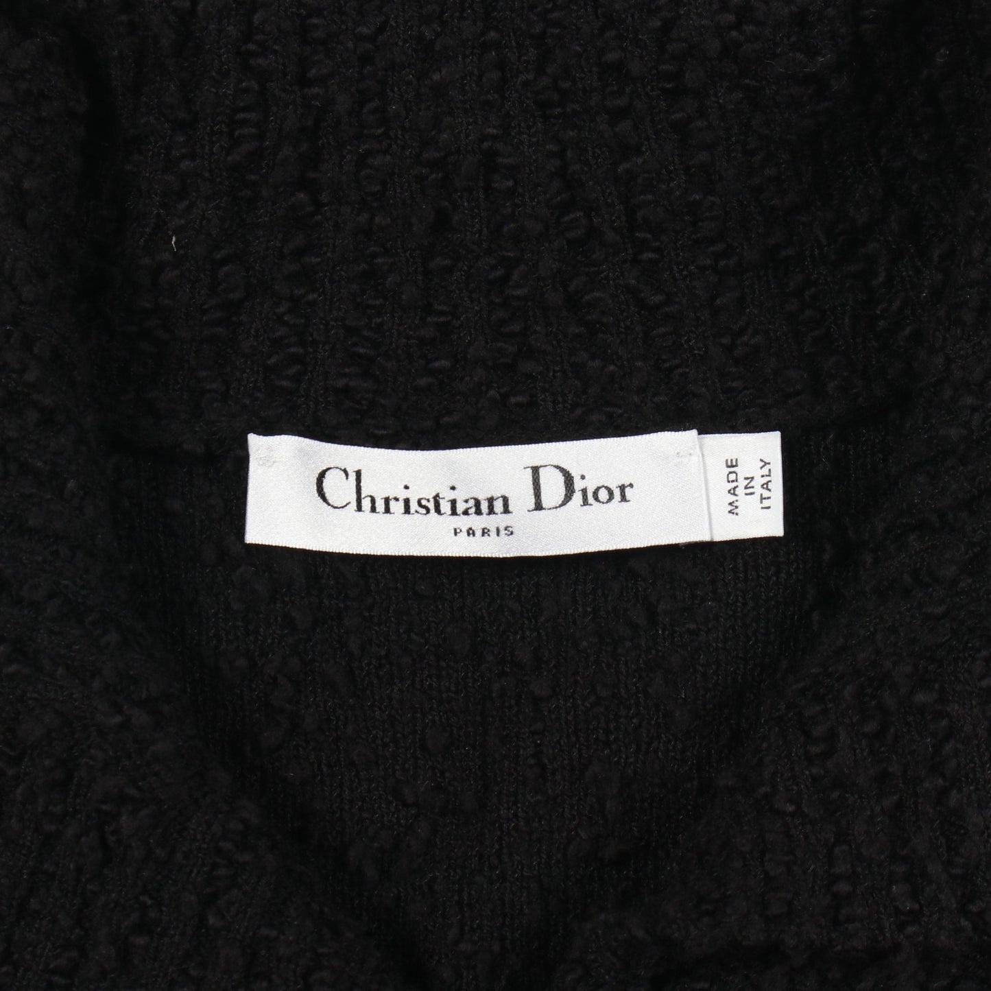 ニットワンピース ノースリーブ コットン ウール ブラック クリスチャンディオール ワンピース Christian Dior
