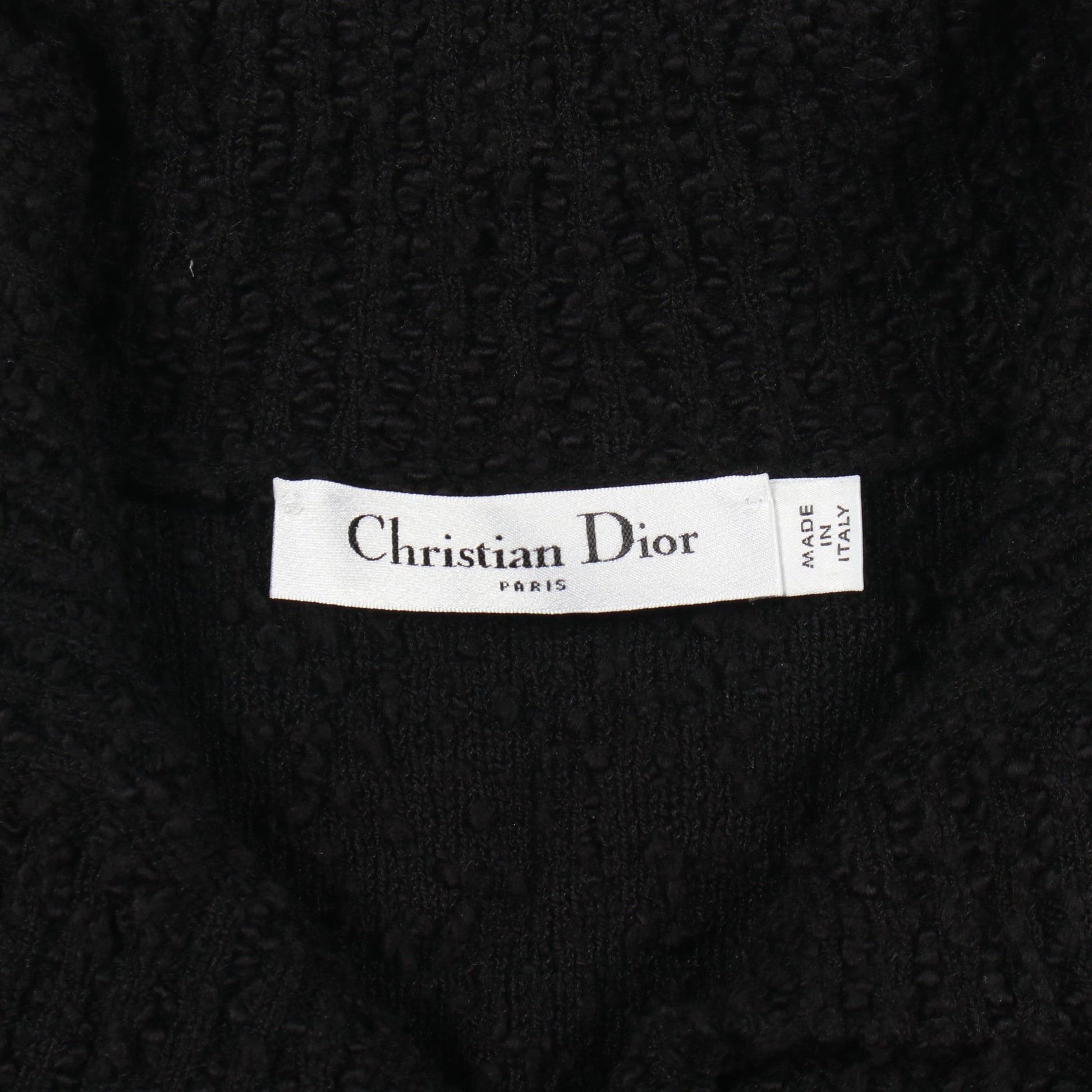 ニットワンピース ノースリーブ コットン ウール ブラック クリスチャンディオール ワンピース Christian Dior