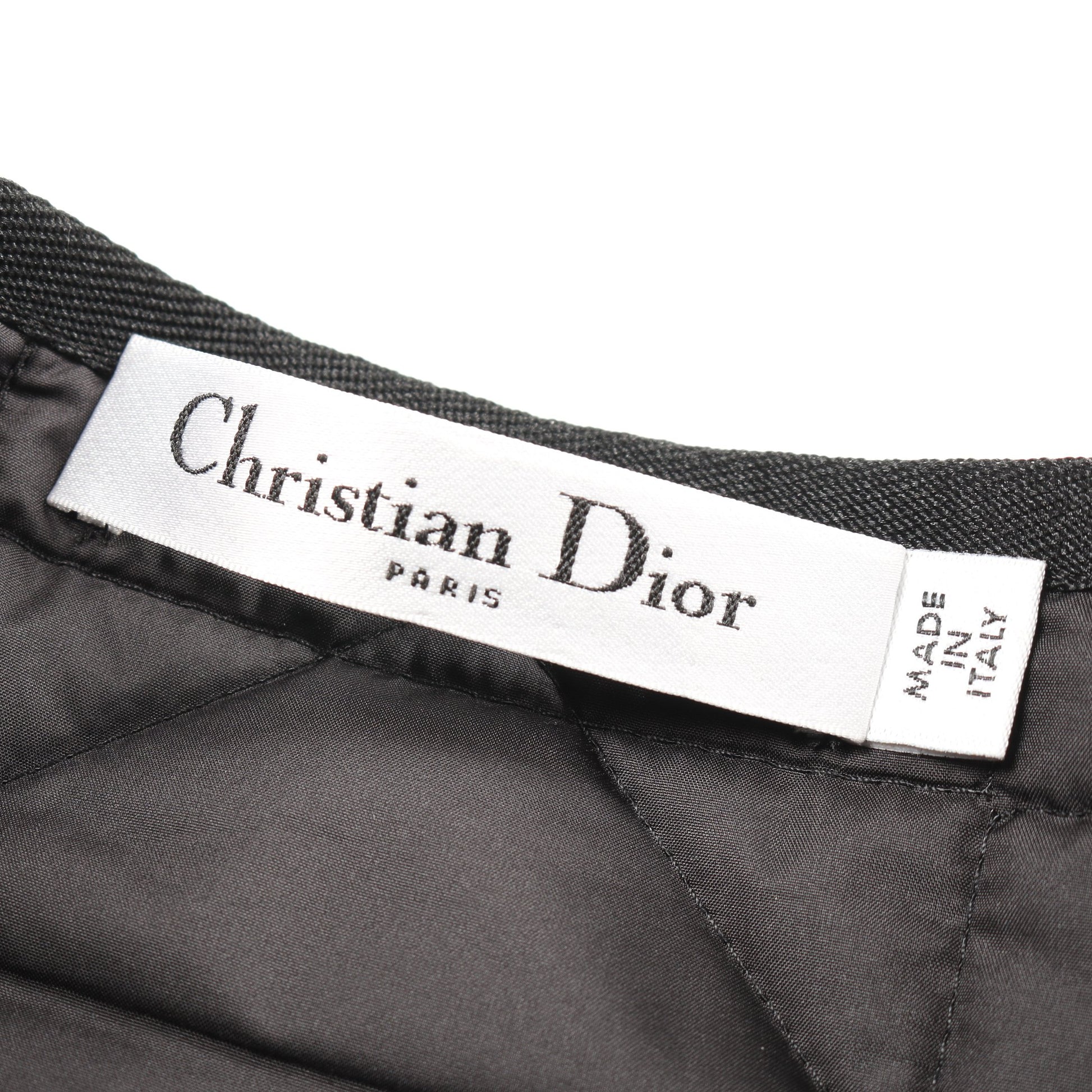 マクロカナージュ キルティングテクニカルタフタ スカート ブラック クリスチャンディオール ボトムス Christian Dior