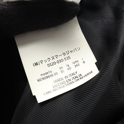 ファーコート アルパカ ウール ダークネイビー マックスマーラステュディオ アウター Max Mara Studio