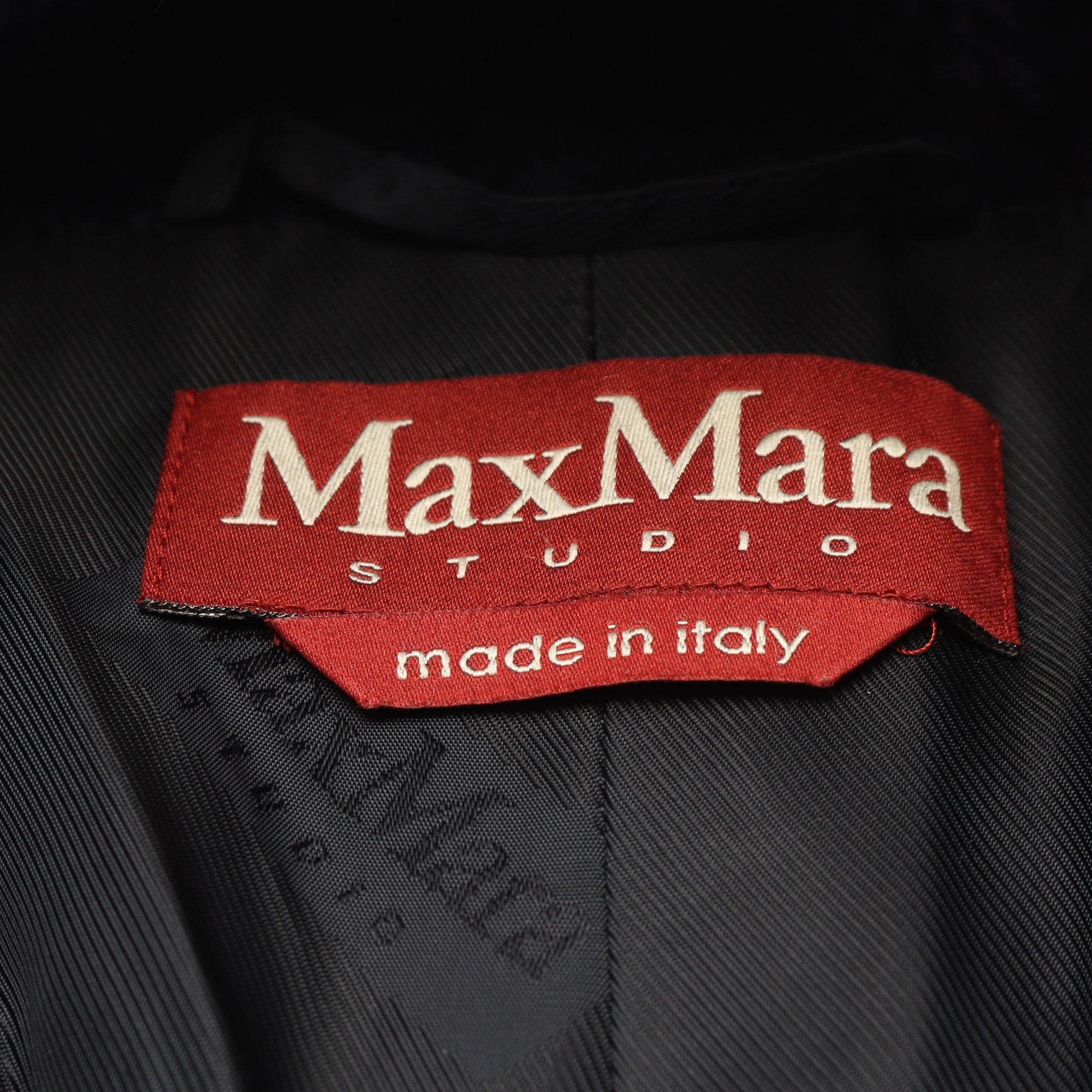 ファーコート アルパカ ウール ダークネイビー マックスマーラステュディオ アウター Max Mara Studio