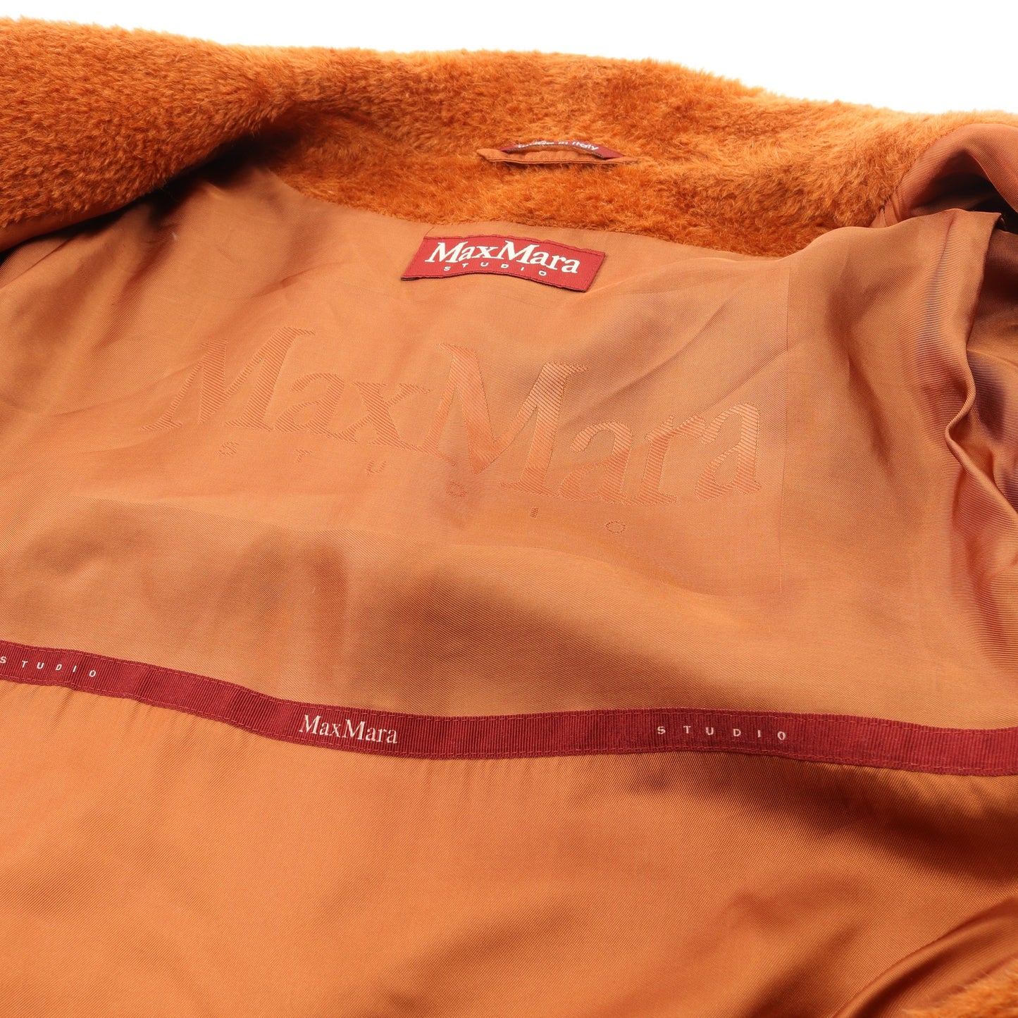 ダッフルコート アルパカ ウール オレンジブラウン マックスマーラステュディオ アウター Max Mara Studio