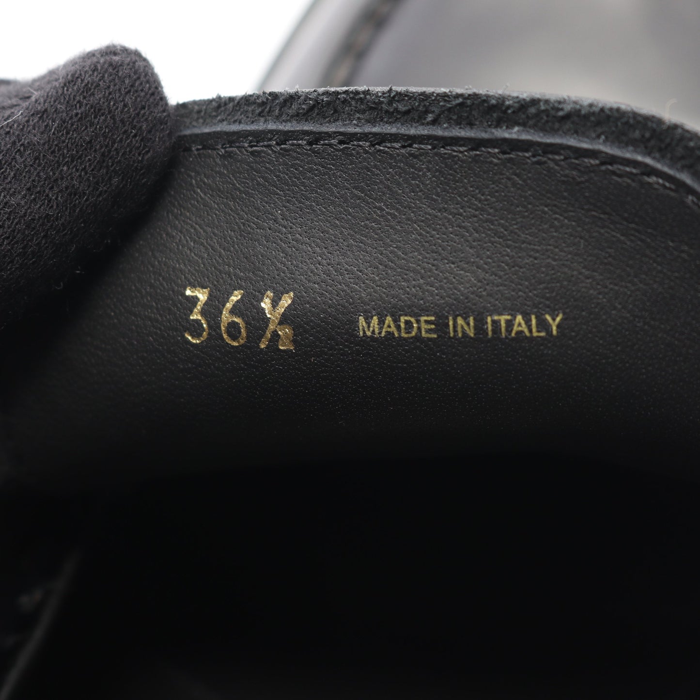 ブラッシュドレザー ローファー レザー ブラック ミュウミュウ シューズ miu miu