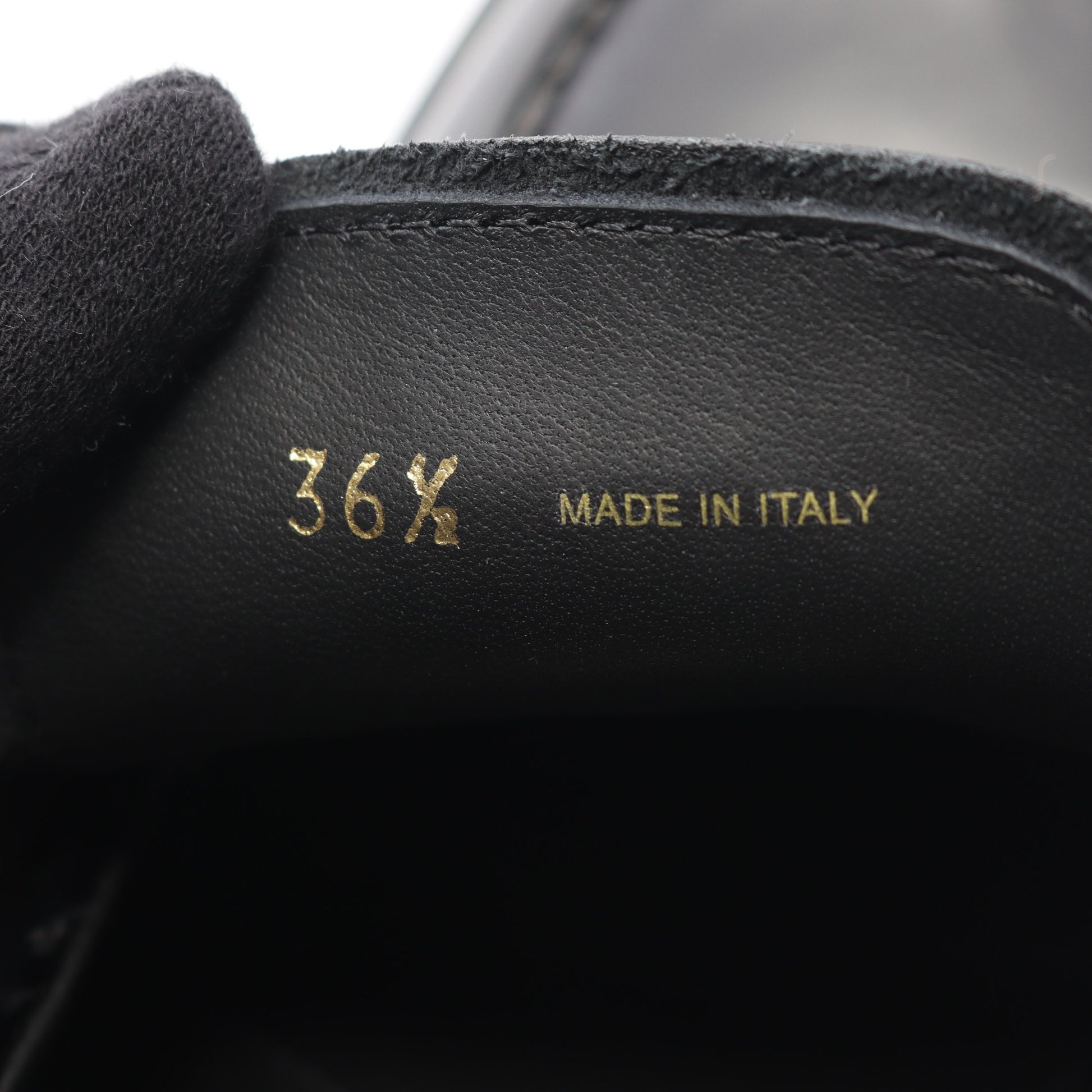 ブラッシュドレザー ローファー レザー ブラック ミュウミュウ シューズ miu miu