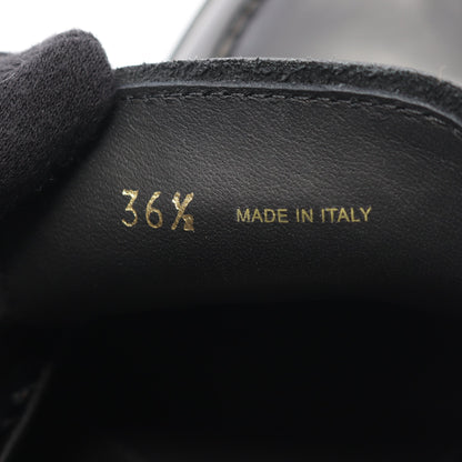 ブラッシュドレザー ローファー レザー ブラック ミュウミュウ シューズ miu miu