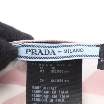 スカーフ トライアングル シルク ピンク ホワイト プラダ 財布・小物 PRADA