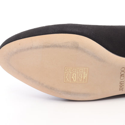 フラットシューズ スエード ブラック ジミーチュウ シューズ JIMMY CHOO